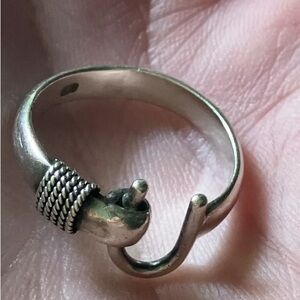 Vintage St Croix Horseshoe Hook Sterling Silver Ring Size 5.5 Stamped 925